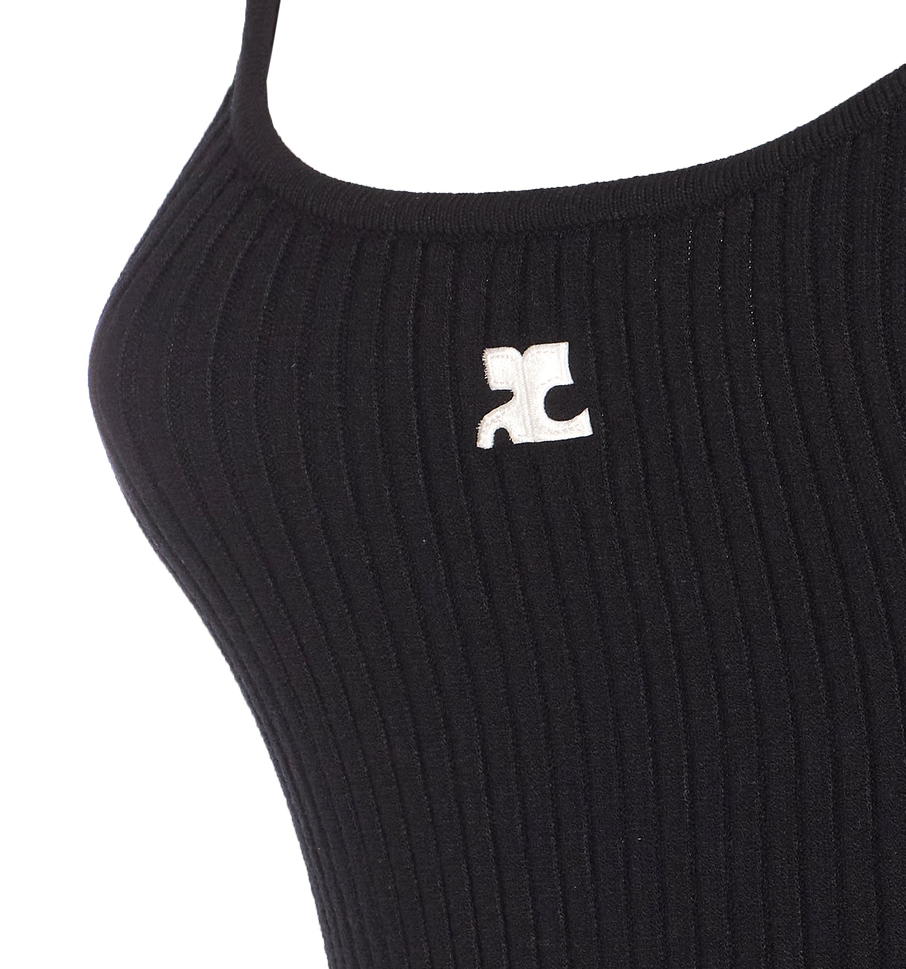 Courreges Top Black Viscose