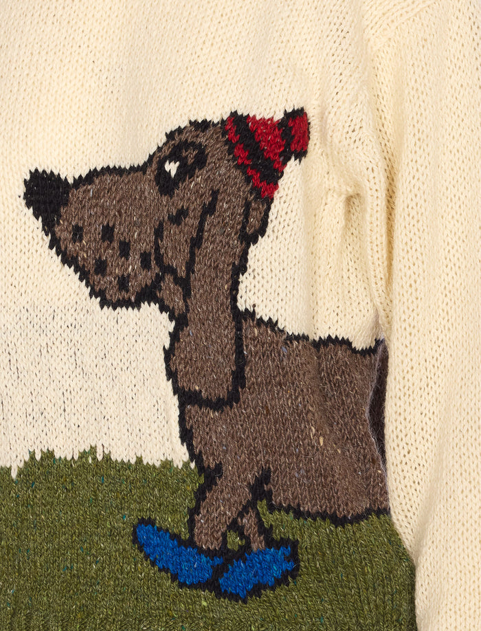 Howlin Sweaters White Pure Wool
