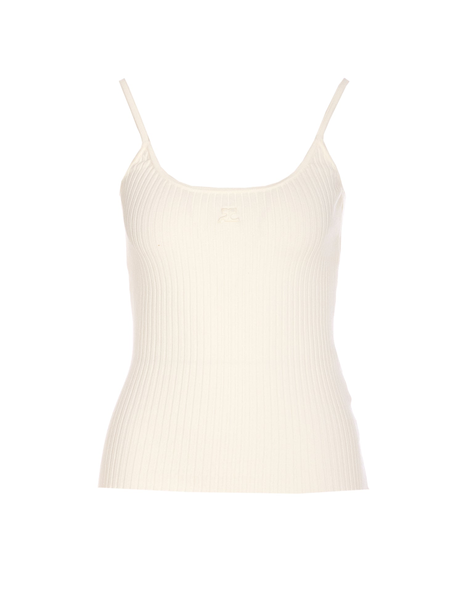 Courreges Top White Viscose