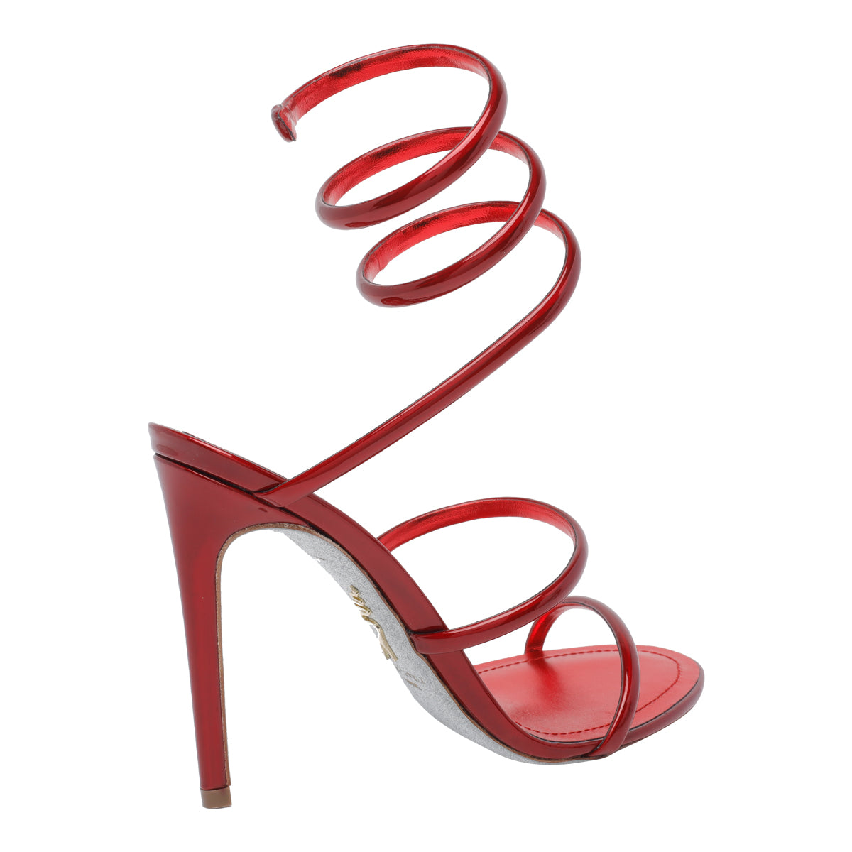 René Caovilla Sandals Red Calf Leather/leather Sole
