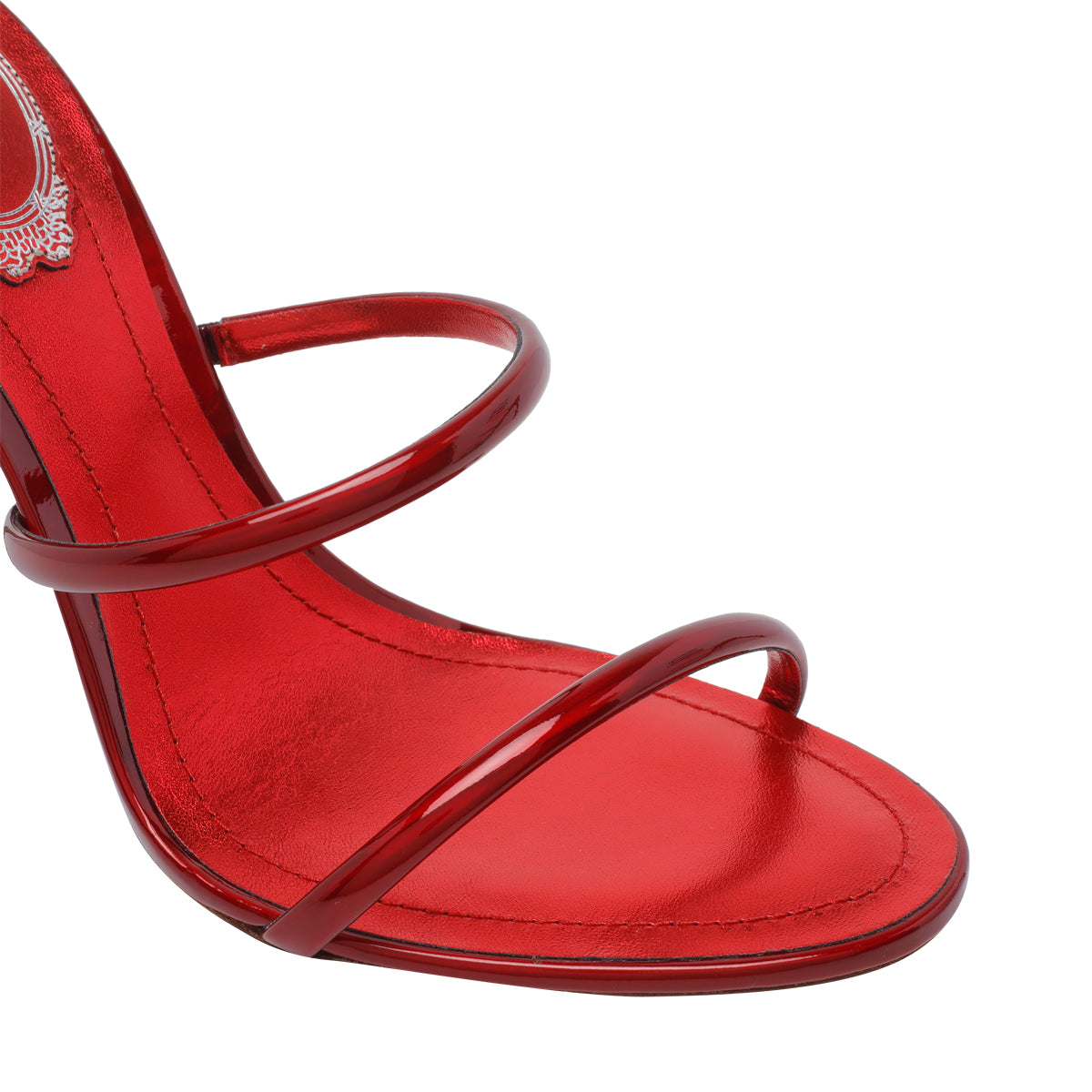 René Caovilla Sandals Red Calf Leather/leather Sole