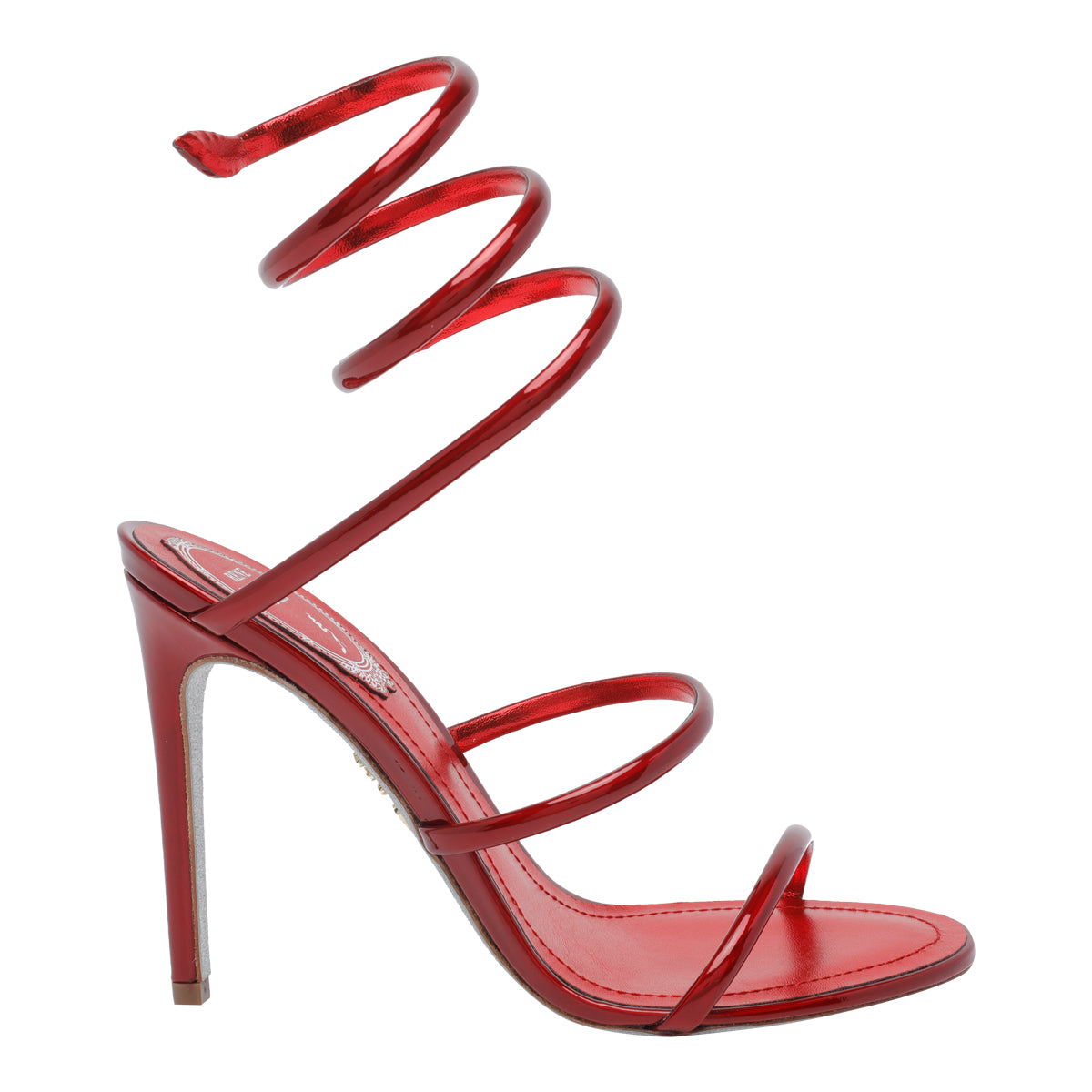 René Caovilla Sandals Red Calf Leather/leather Sole