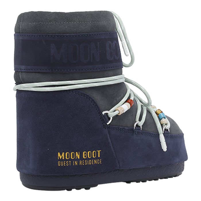 MOON BOOT X GUEST IN RESIDENCE Blue Suede Leather/rubber Sole