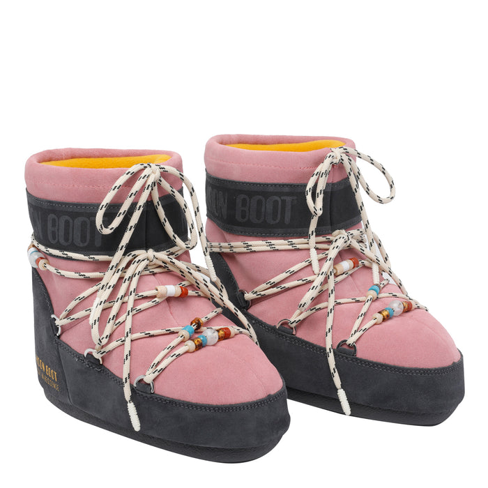 MOON BOOT X GUEST IN RESIDENCE Grey Suede Leather/rubber Sole