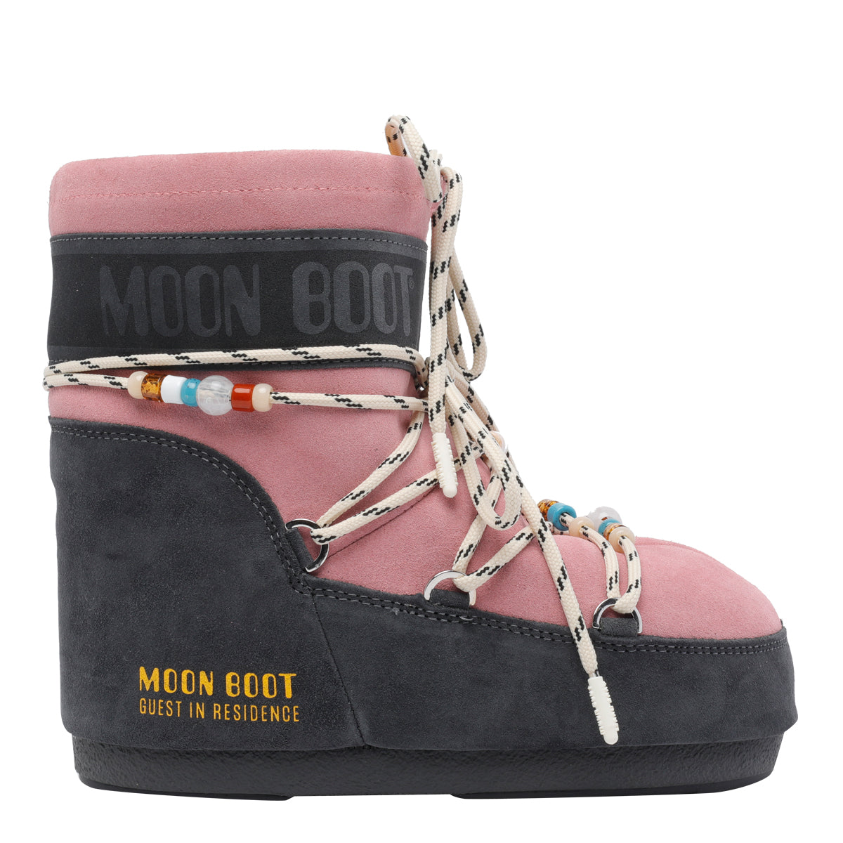 MOON BOOT X GUEST IN RESIDENCE Grey Suede Leather/rubber Sole