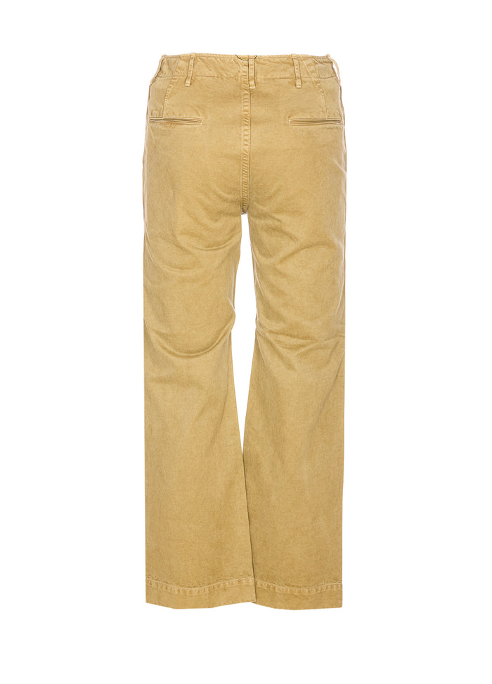 Auralee Trousers Beige Cotton