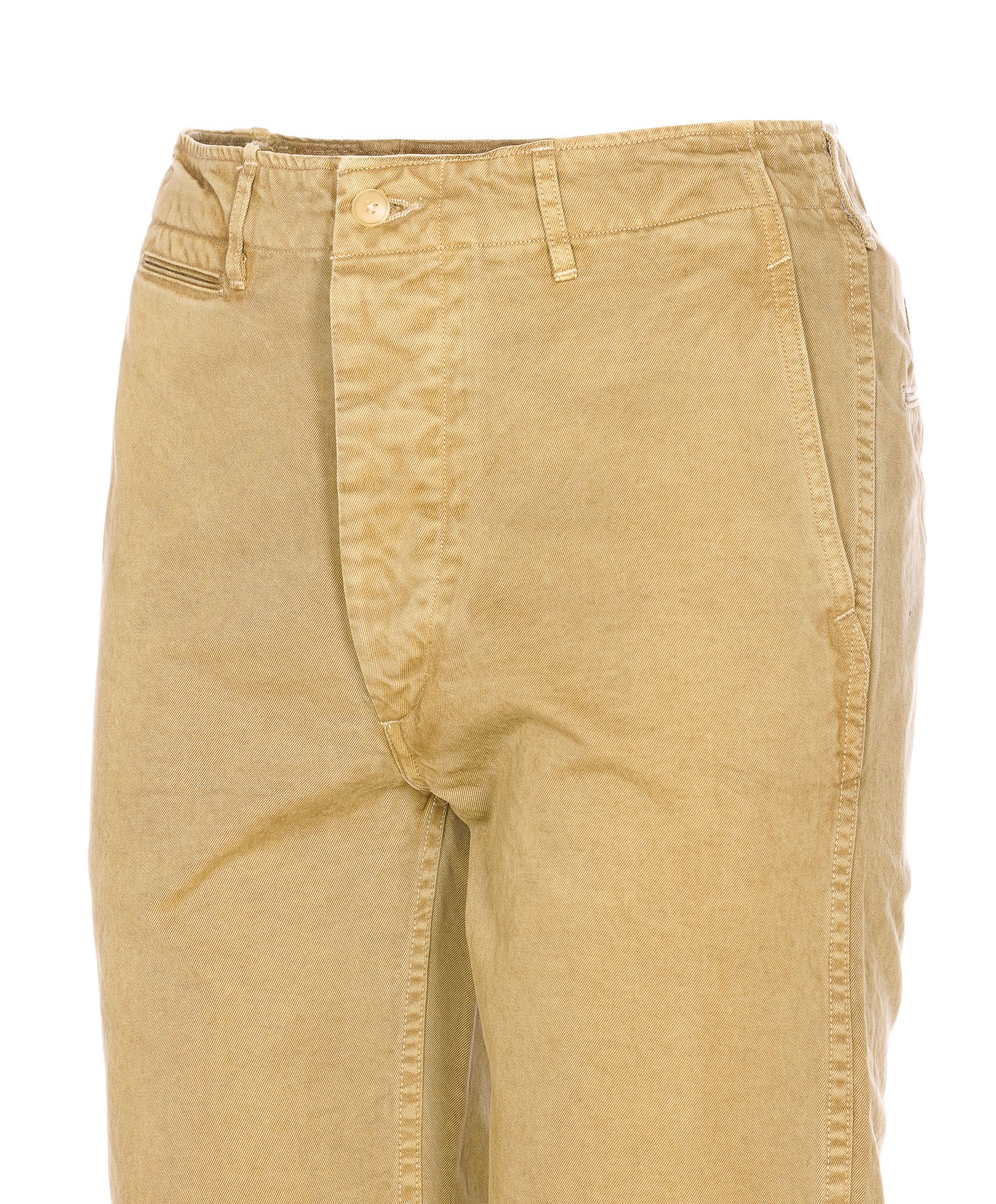 Auralee Trousers Beige Cotton