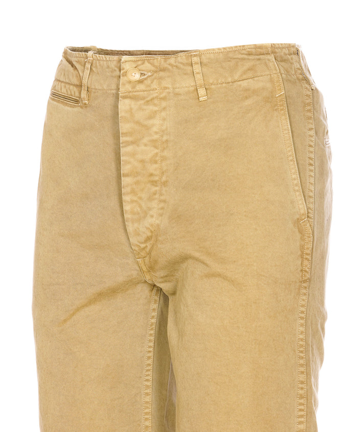 Auralee Trousers Beige Cotton