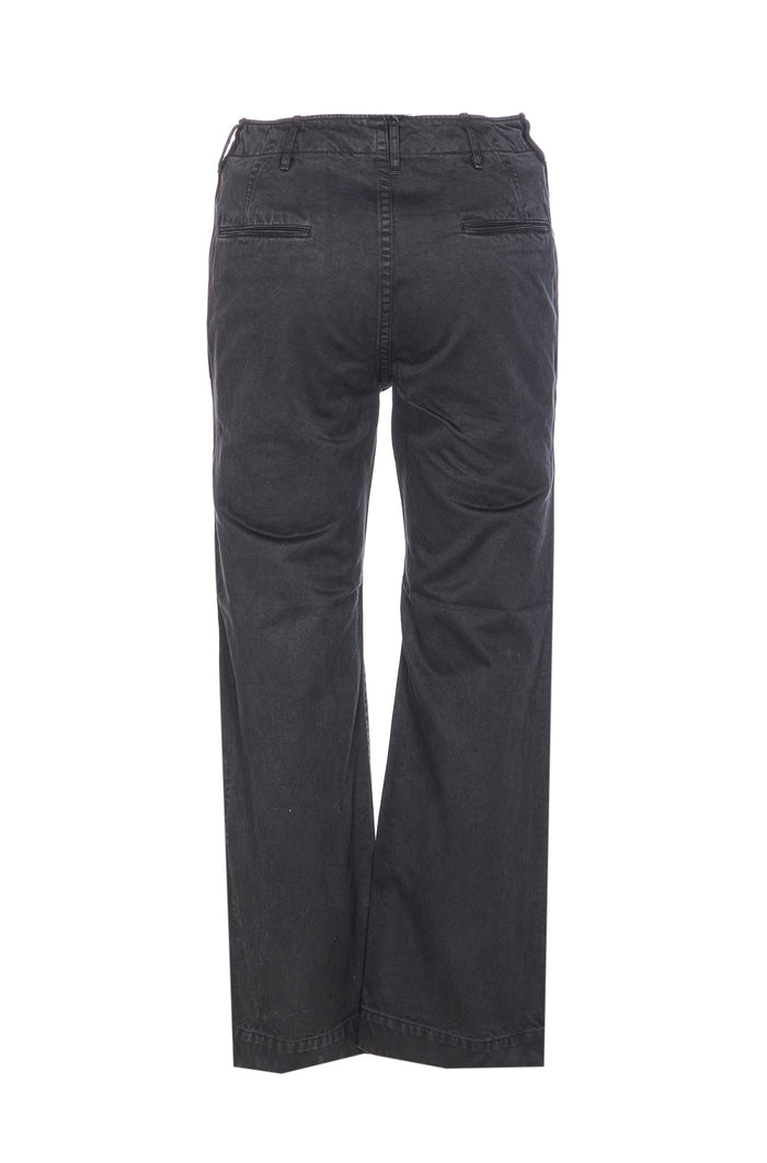 Auralee Trousers Black Cotton