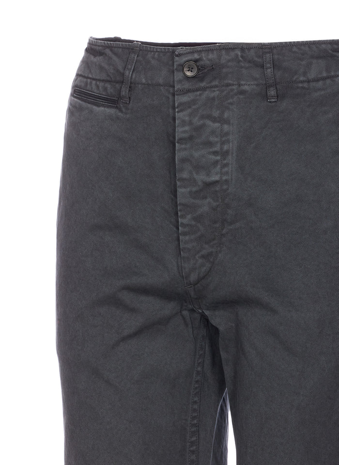Auralee Trousers Black Cotton