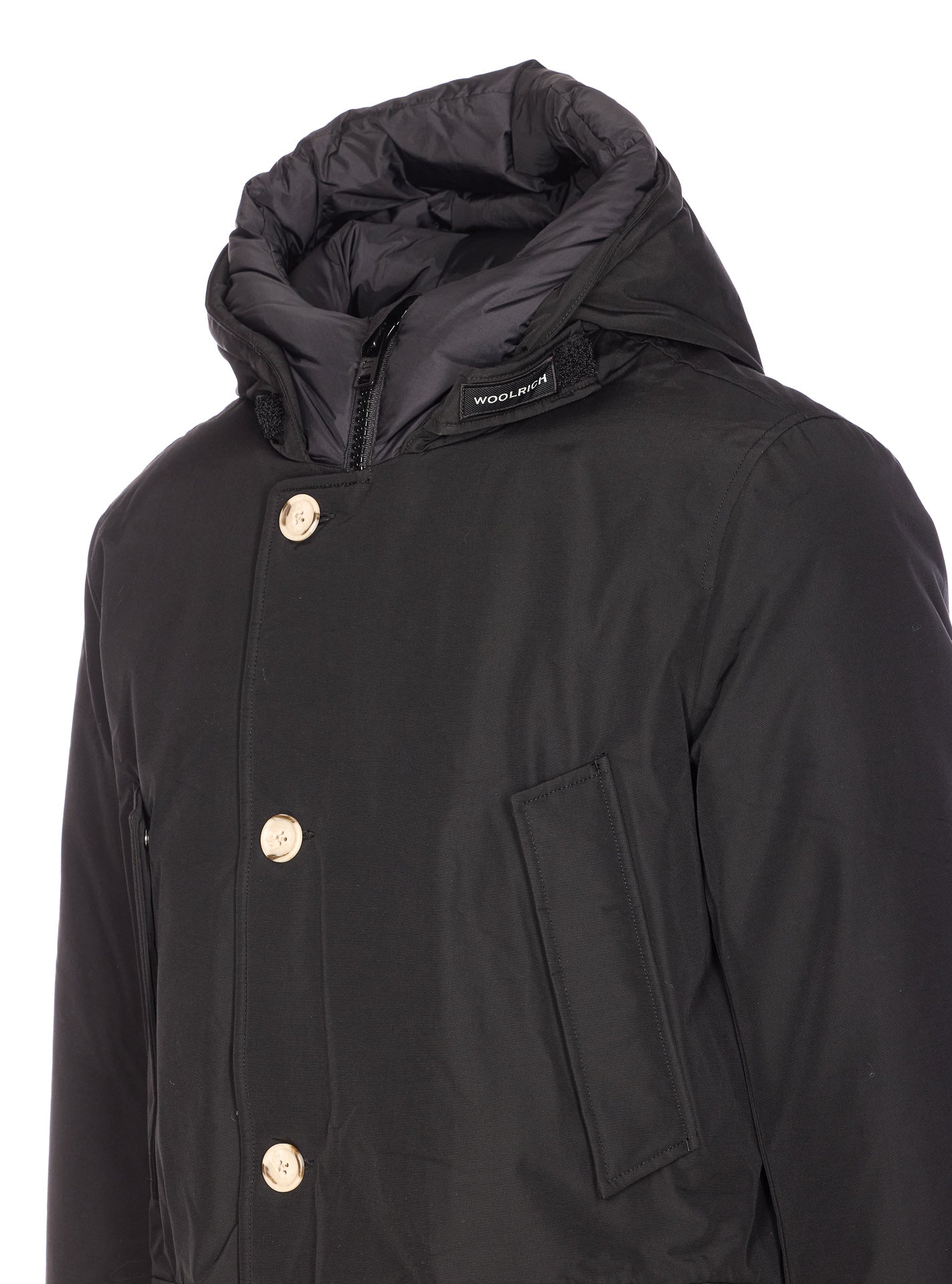 Woolrich Coats Black Cotton