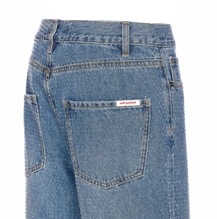 SELF PORTRAIT Jeans Blue Cotton