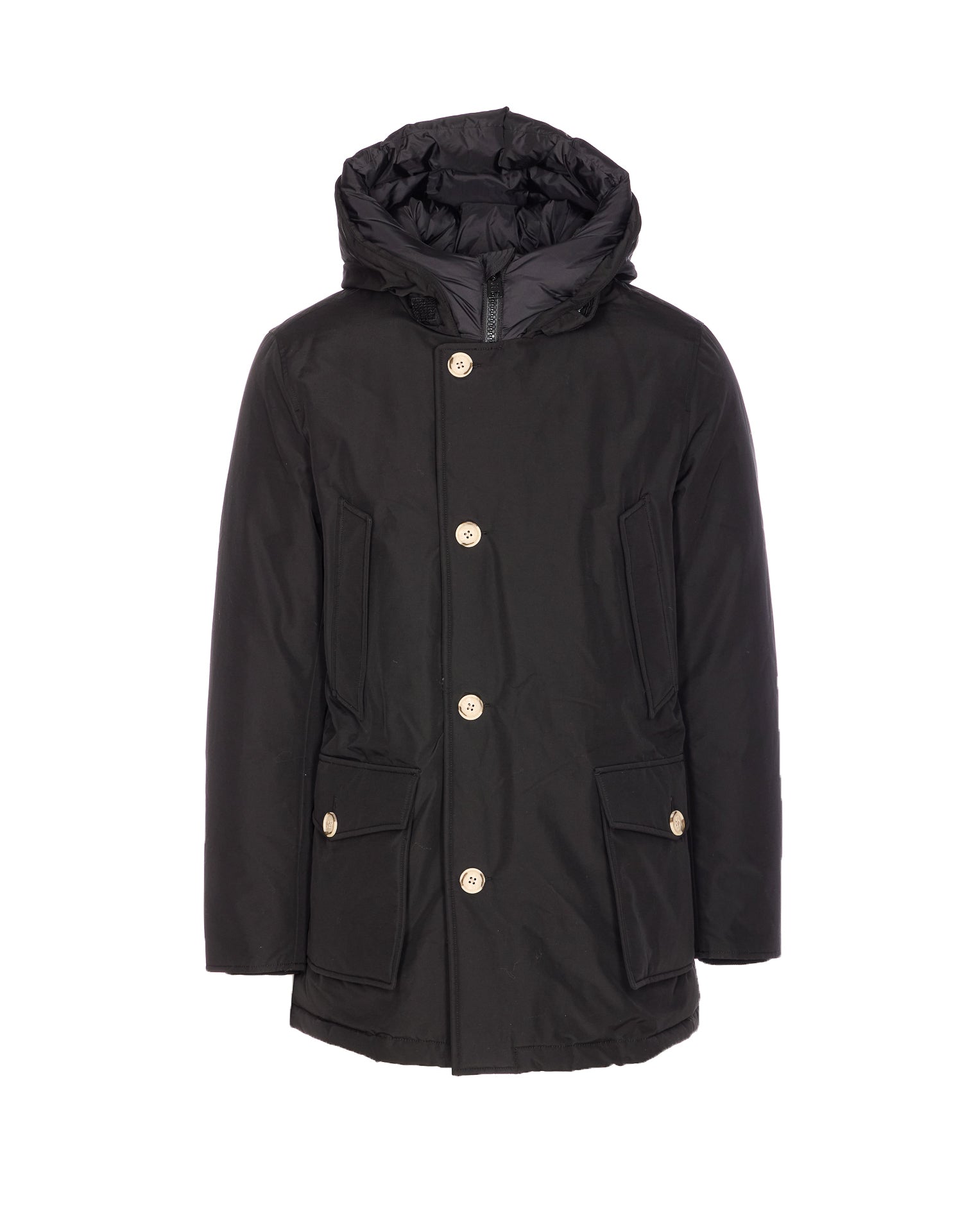 Woolrich Coats Black Cotton