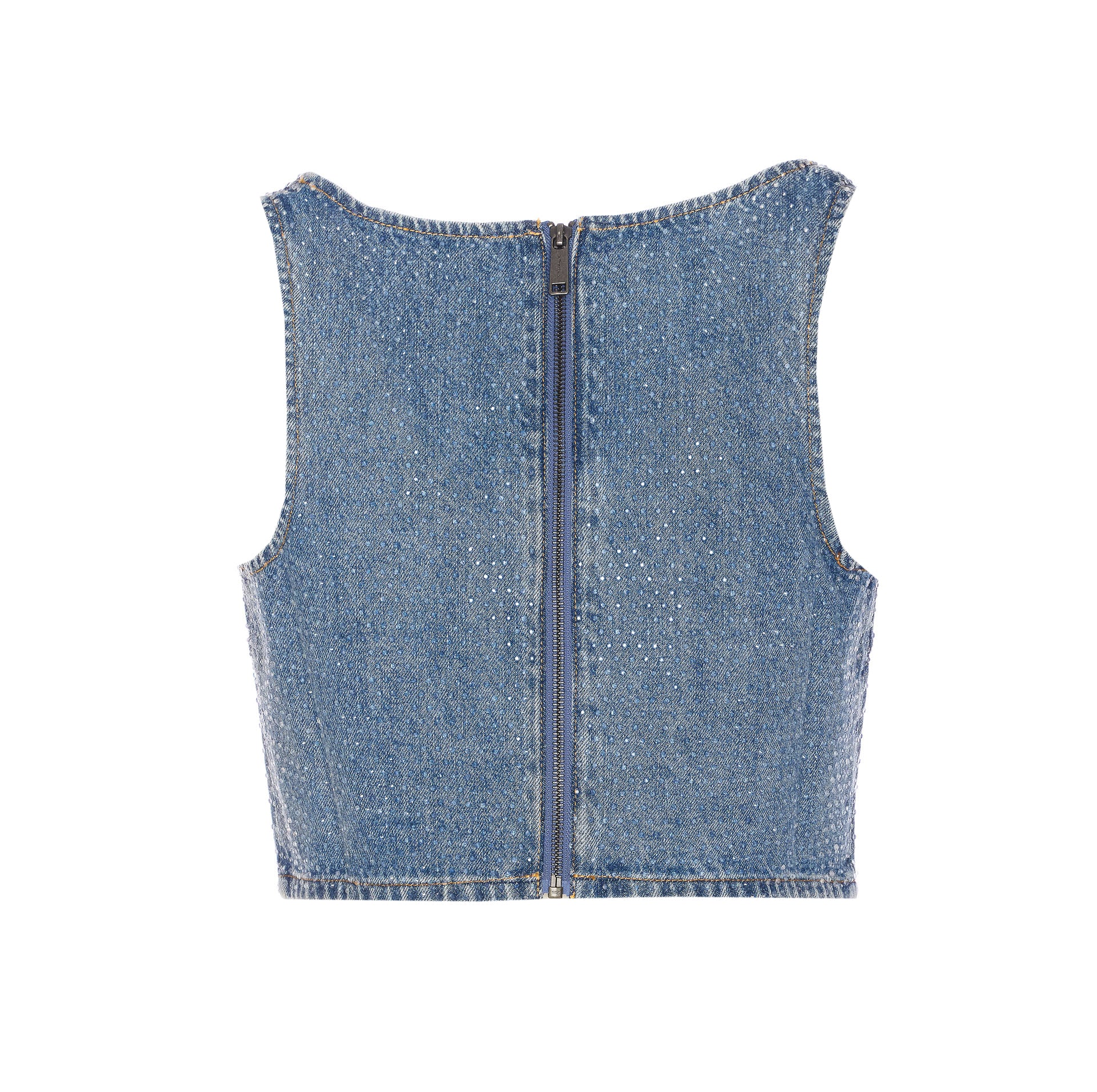 SELF PORTRAIT Top Blue Cotton