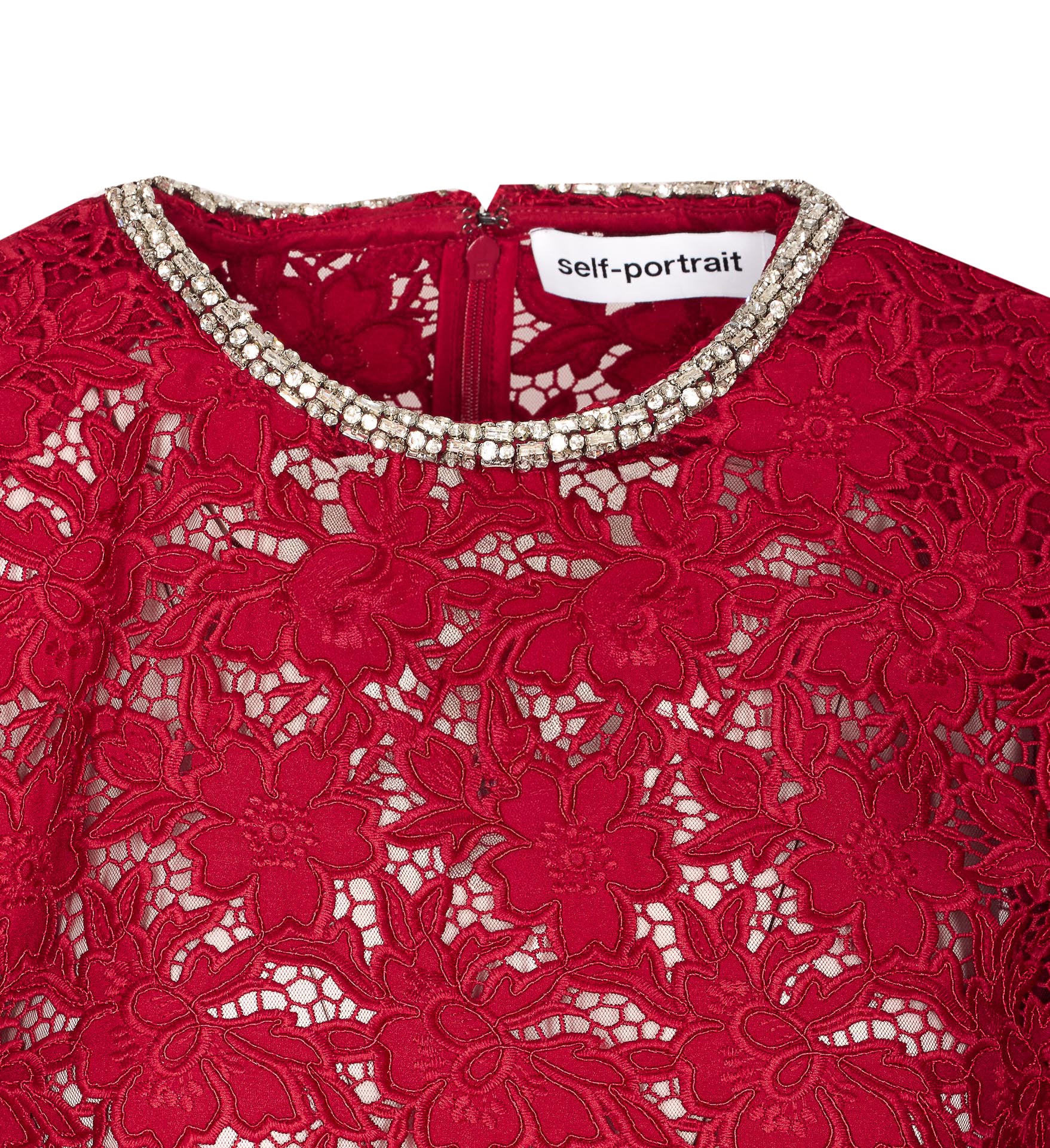 Self Portrait Top Red Polyester