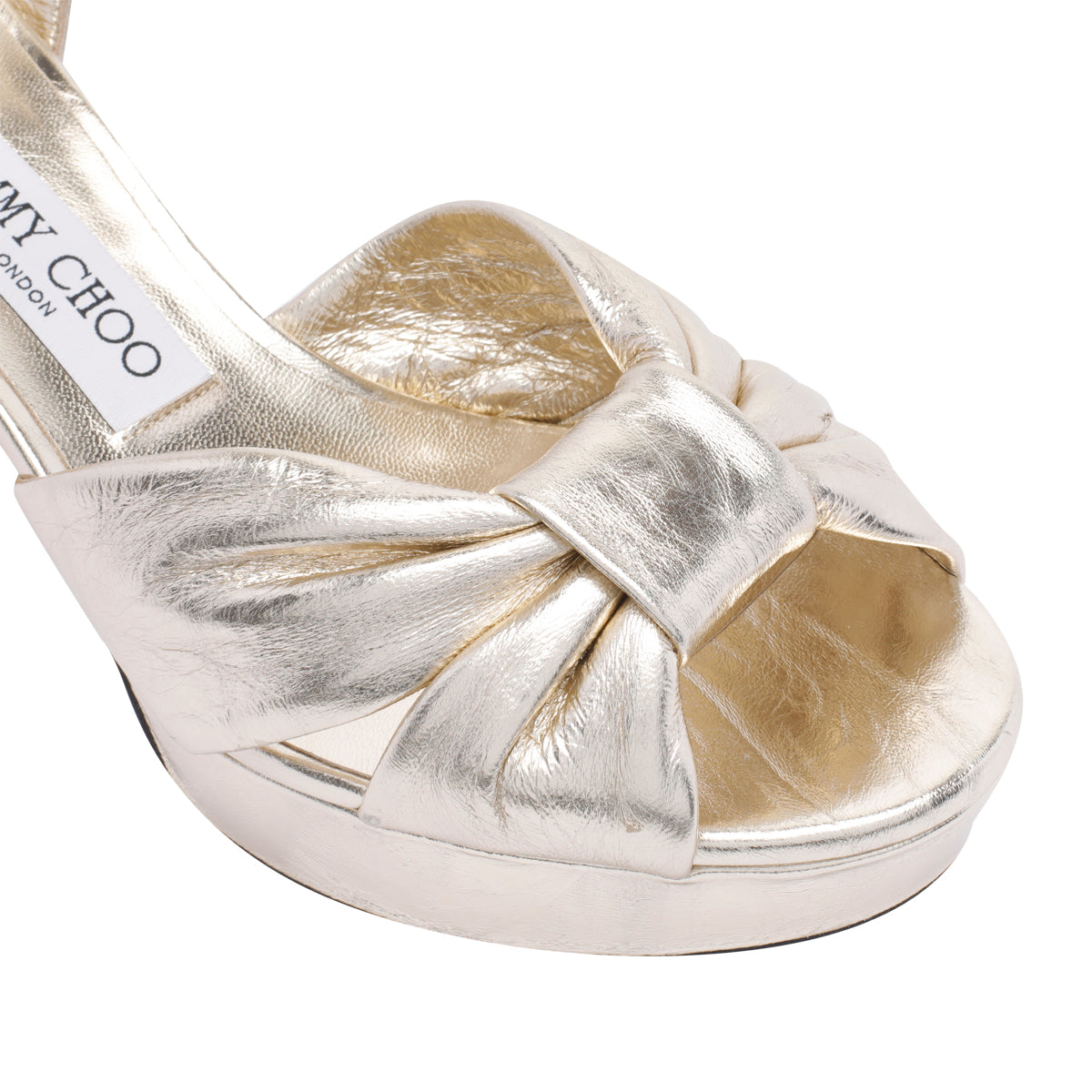 Jimmy Choo With Heel Golden Calf Leather/leather Sole