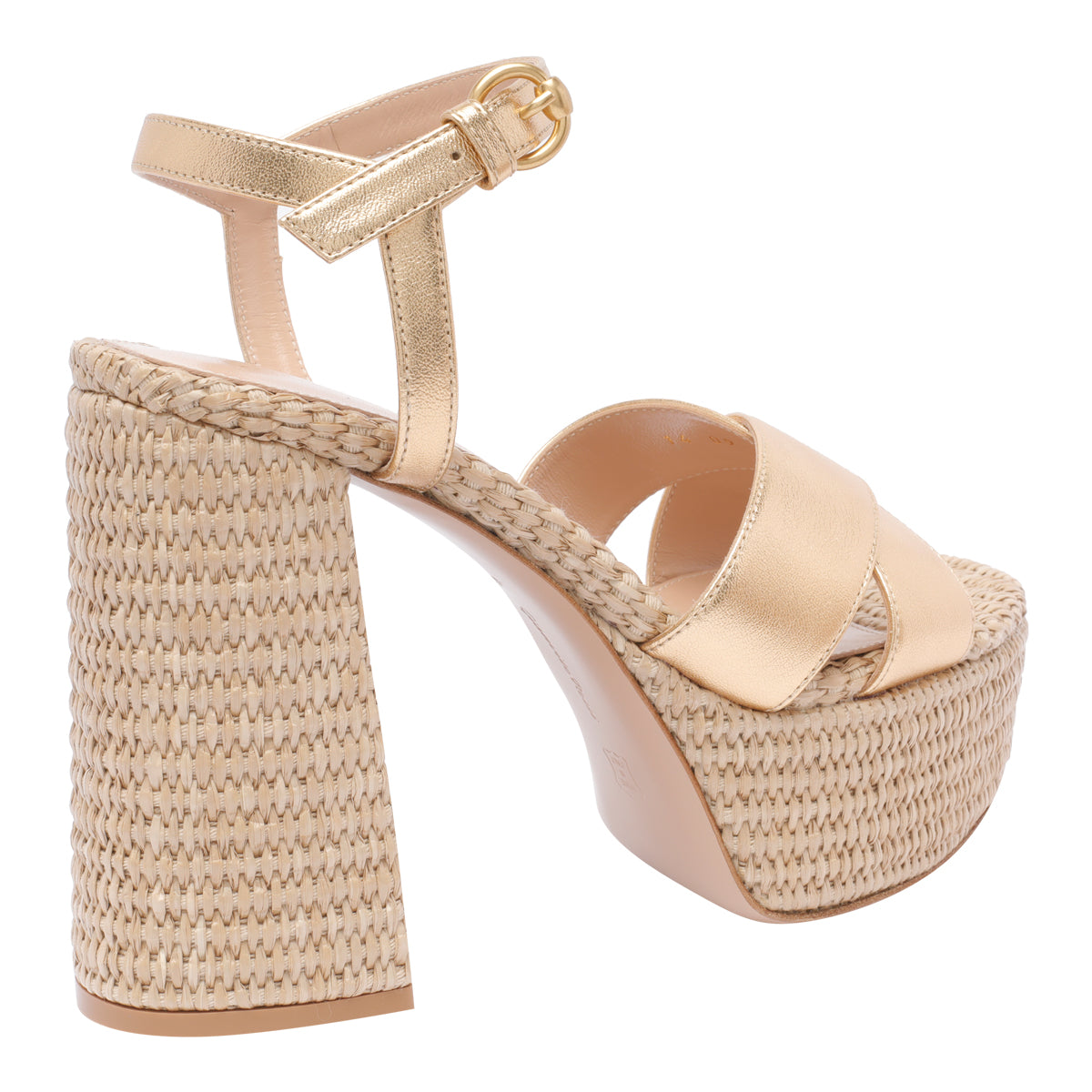 Gianvito Rossi With Heel Beige Calf Leather/leather Sole