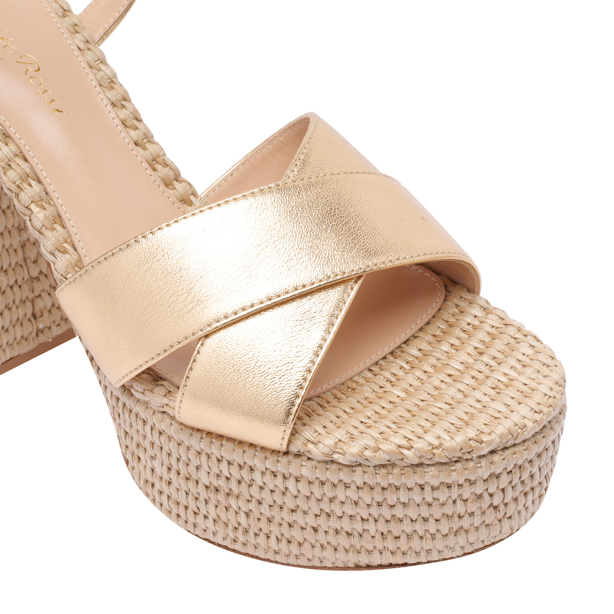 Gianvito Rossi With Heel Beige Calf Leather/leather Sole