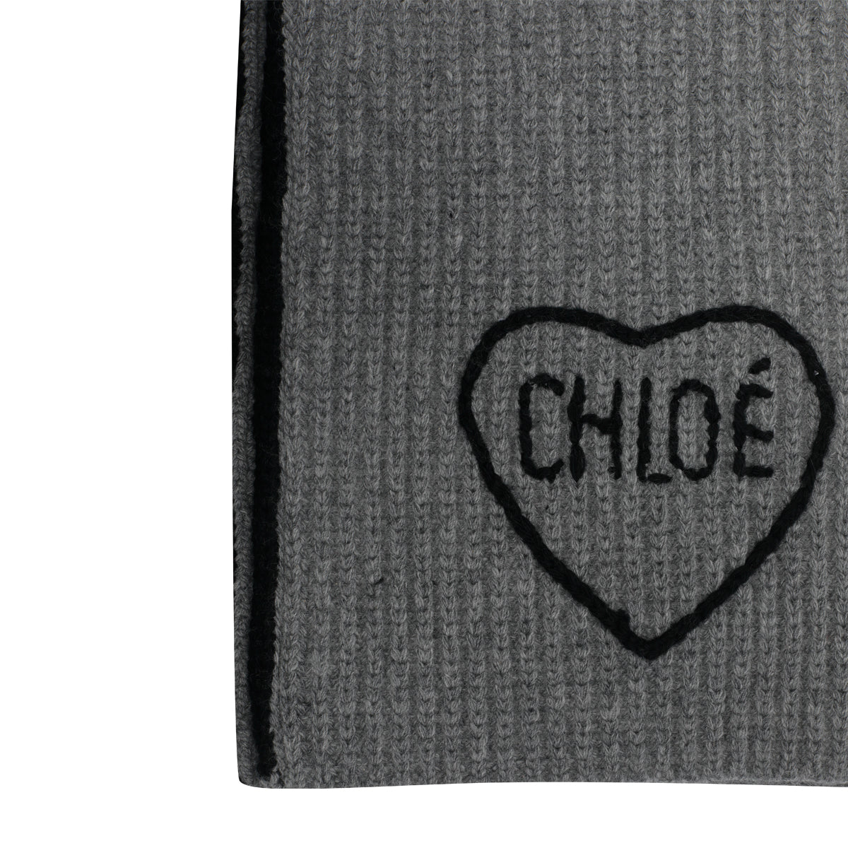 Chloè Scarfs Grey Virgin Wool Cashmere