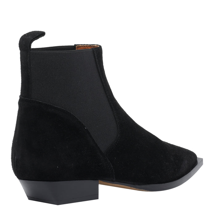 Angel Alarcon Boots Black Suede Leather/rubber Sole