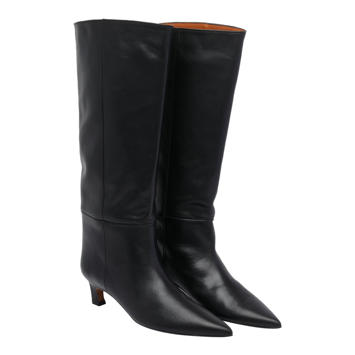 Angel Alarcon Boots Black Calf Leather/rubber Sole