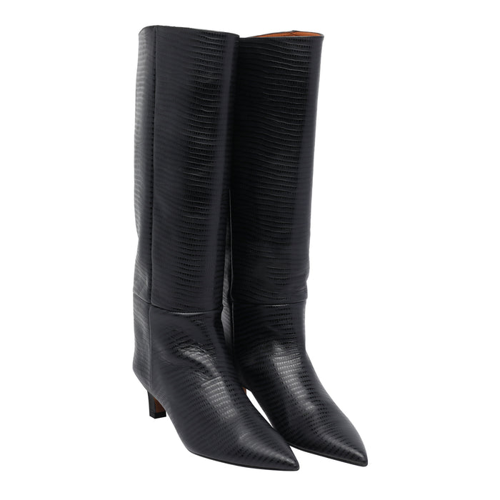 Angel Alarcon Boots Black Calf Leather/rubber Sole