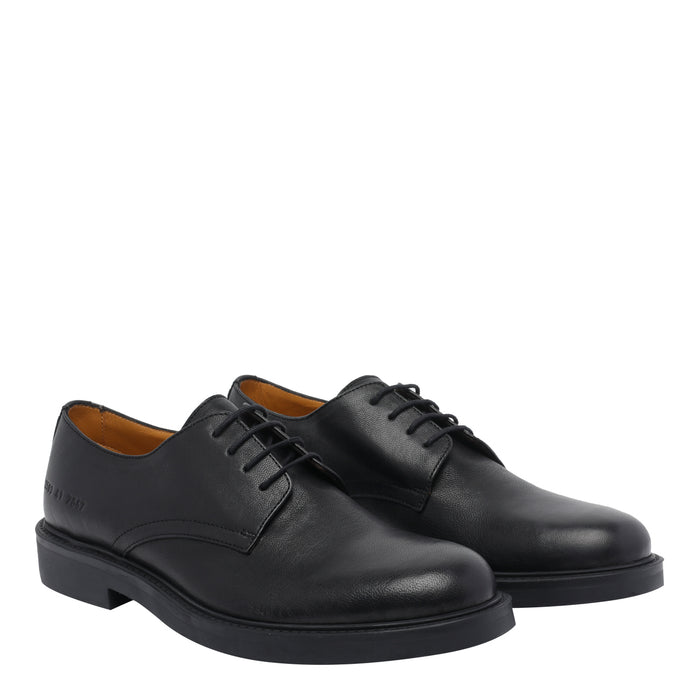 Common Projects Flat Shoes Black Calf Leather/rubber Sole