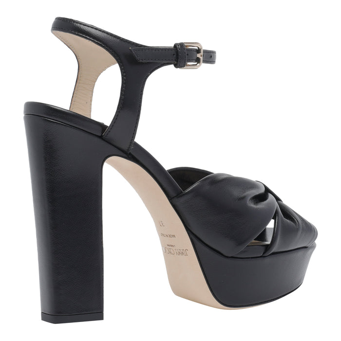 Jimmy Choo With Heel Black Calf Leather/leather Sole