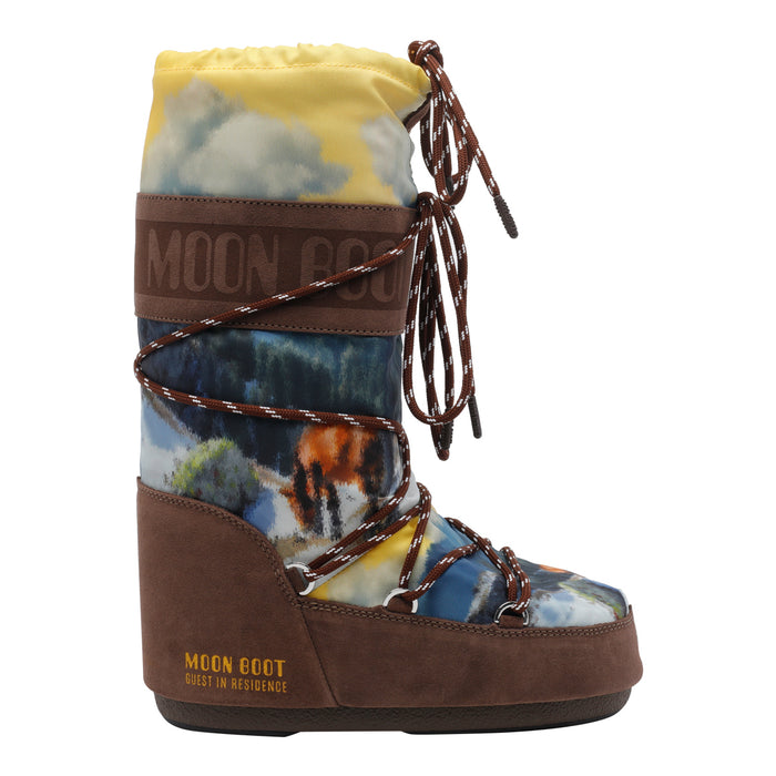 Moon Boot X Guest Residence Brown Fabric Suede/rubber Sole