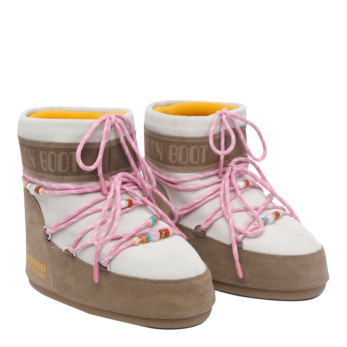 MOON BOOT X GUEST IN RESIDENCE Beige Suede Leather/rubber Sole