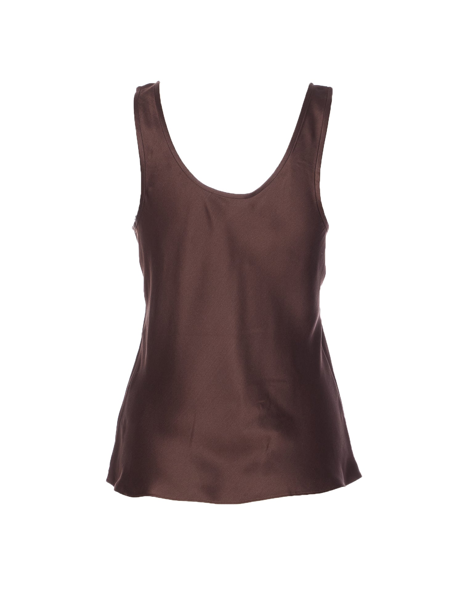 ANINE BING Top Brown Silk