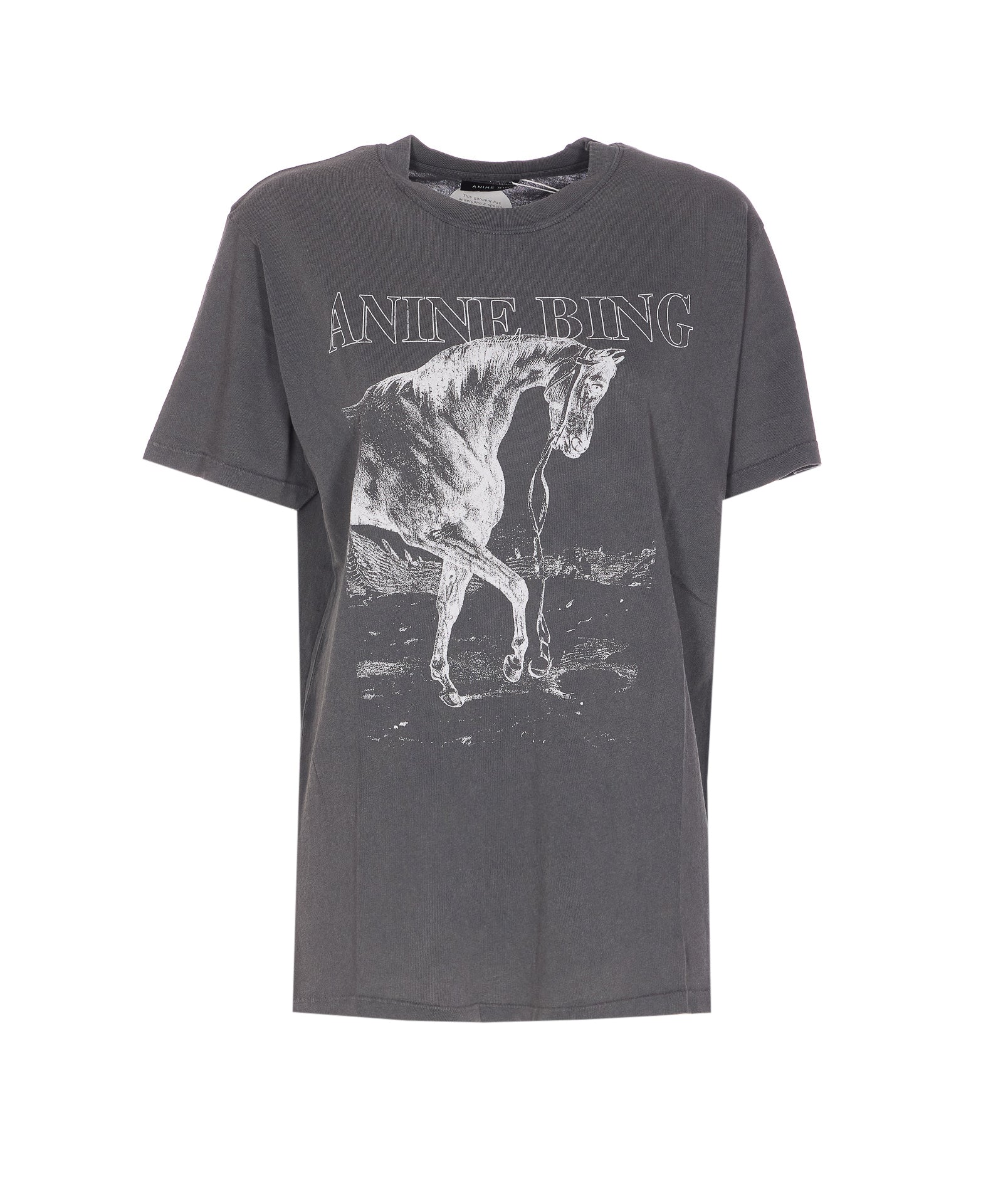 ANINE BING T-shirts and Polos Grey Cotton