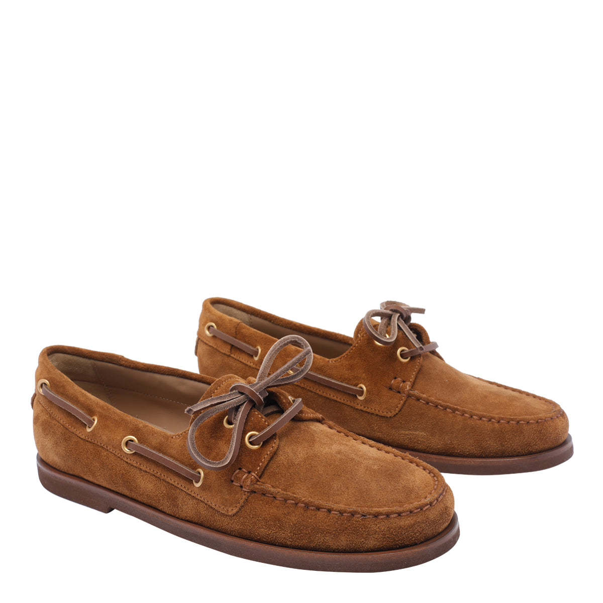 Gianvito Rossi Flat shoes Brown Suede Leather/rubber Sole