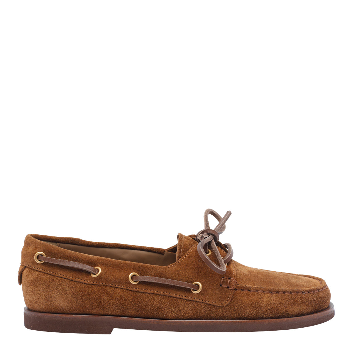Gianvito Rossi Flat shoes Brown Suede Leather/rubber Sole