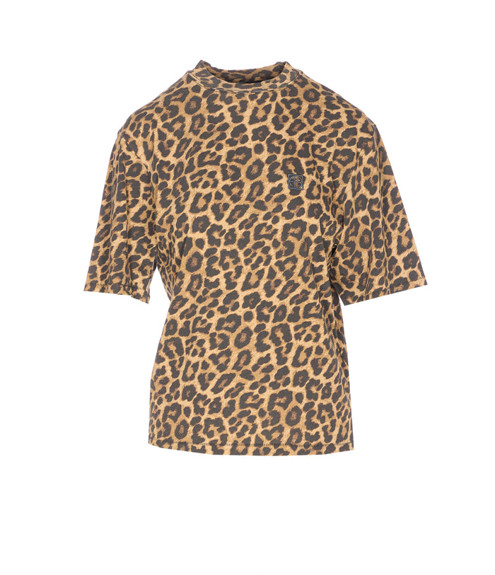 ANINE BING T-shirts and Polos Brown Cotton