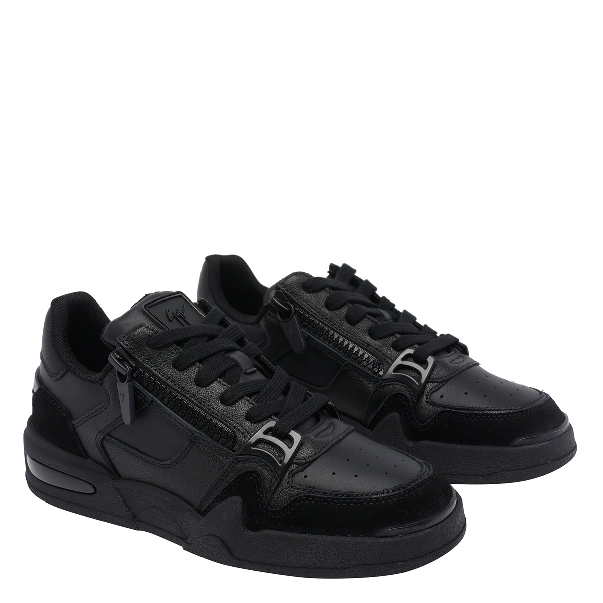 Giuseppe Zanotti Sneakers Black Calf Leather/rubber Sole