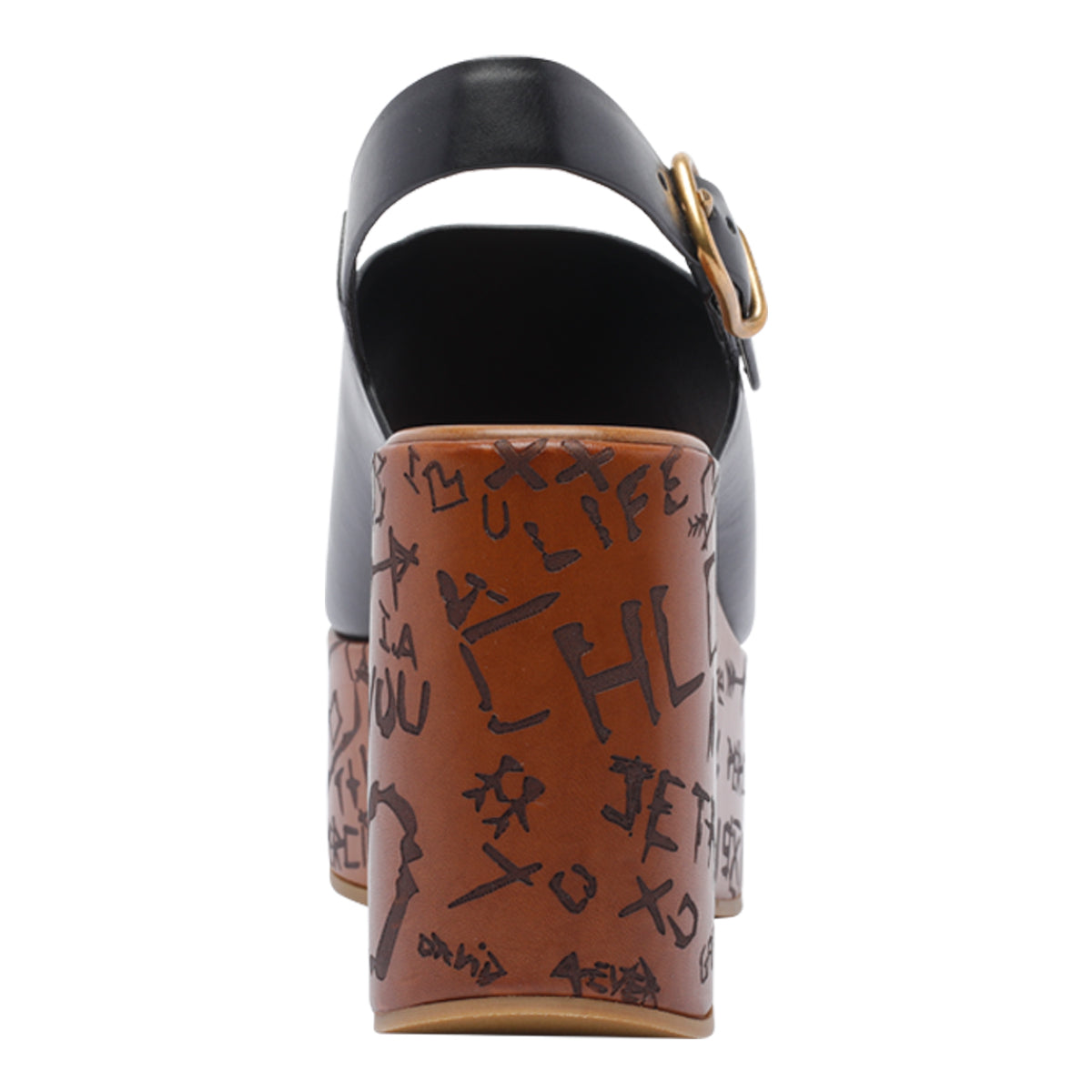 Chloè Sandals Black Calf Leather/rubber Sole