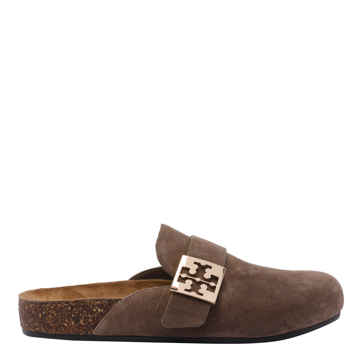 Tory Burch Sandals Brown Suede Leather/rubber Sole