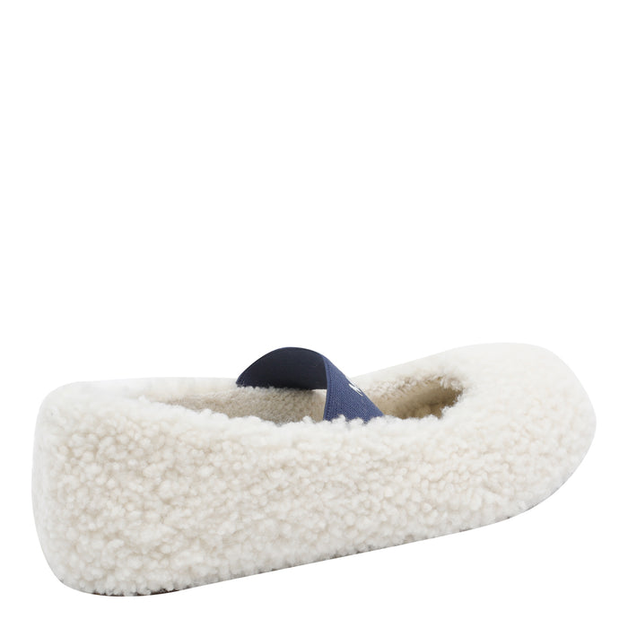 Moon Boot Flat shoes White Shearling/rubber Sole