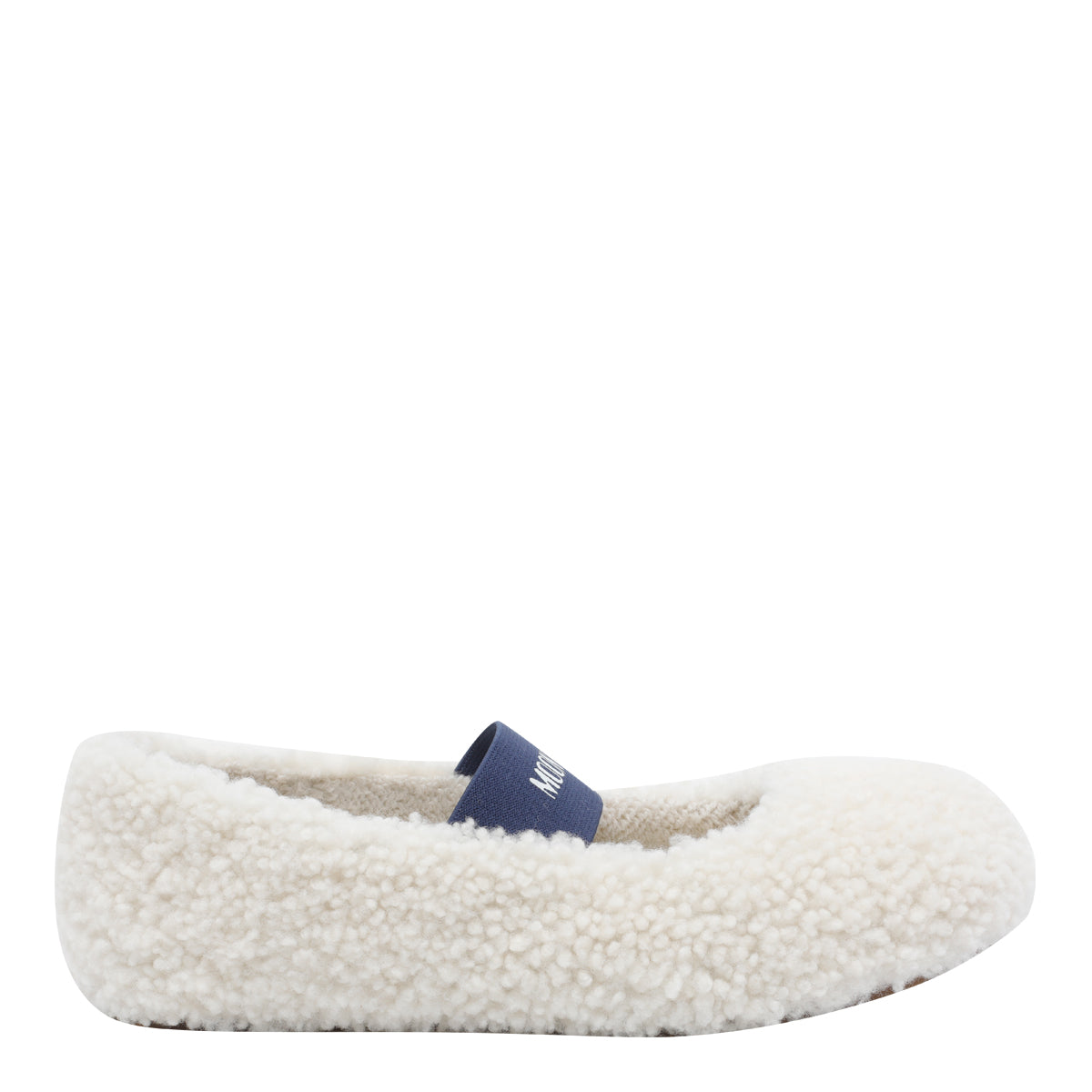 Moon Boot Flat shoes White Shearling/rubber Sole