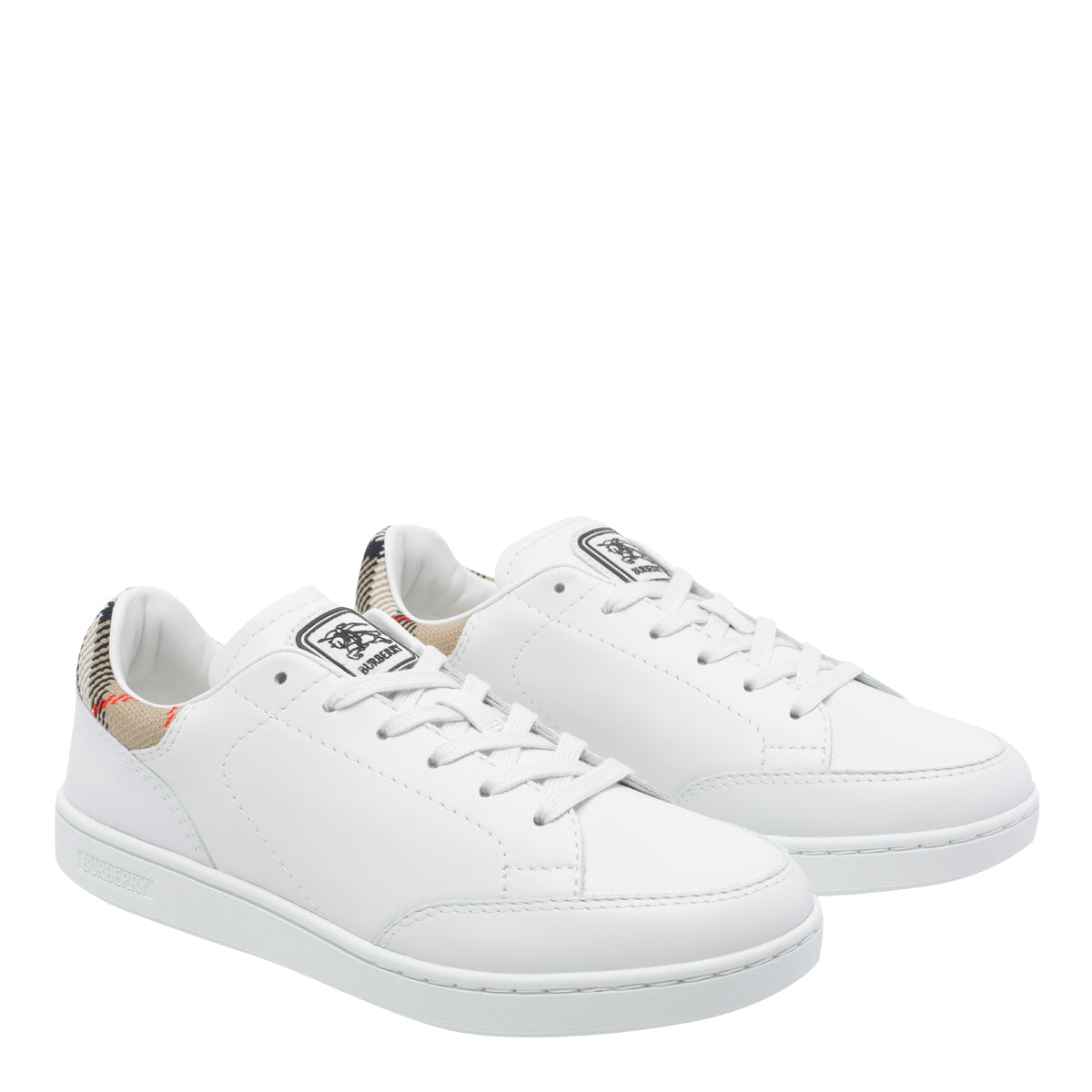 Burberry Sneakers White Calf Leather/rubber Sole