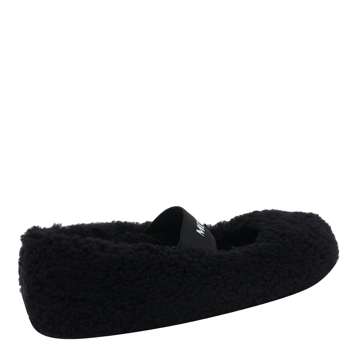 Moon Boot Flat shoes Black Shearling/rubber Sole