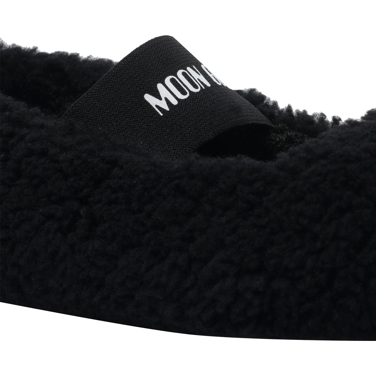 Moon Boot Flat shoes Black Shearling/rubber Sole