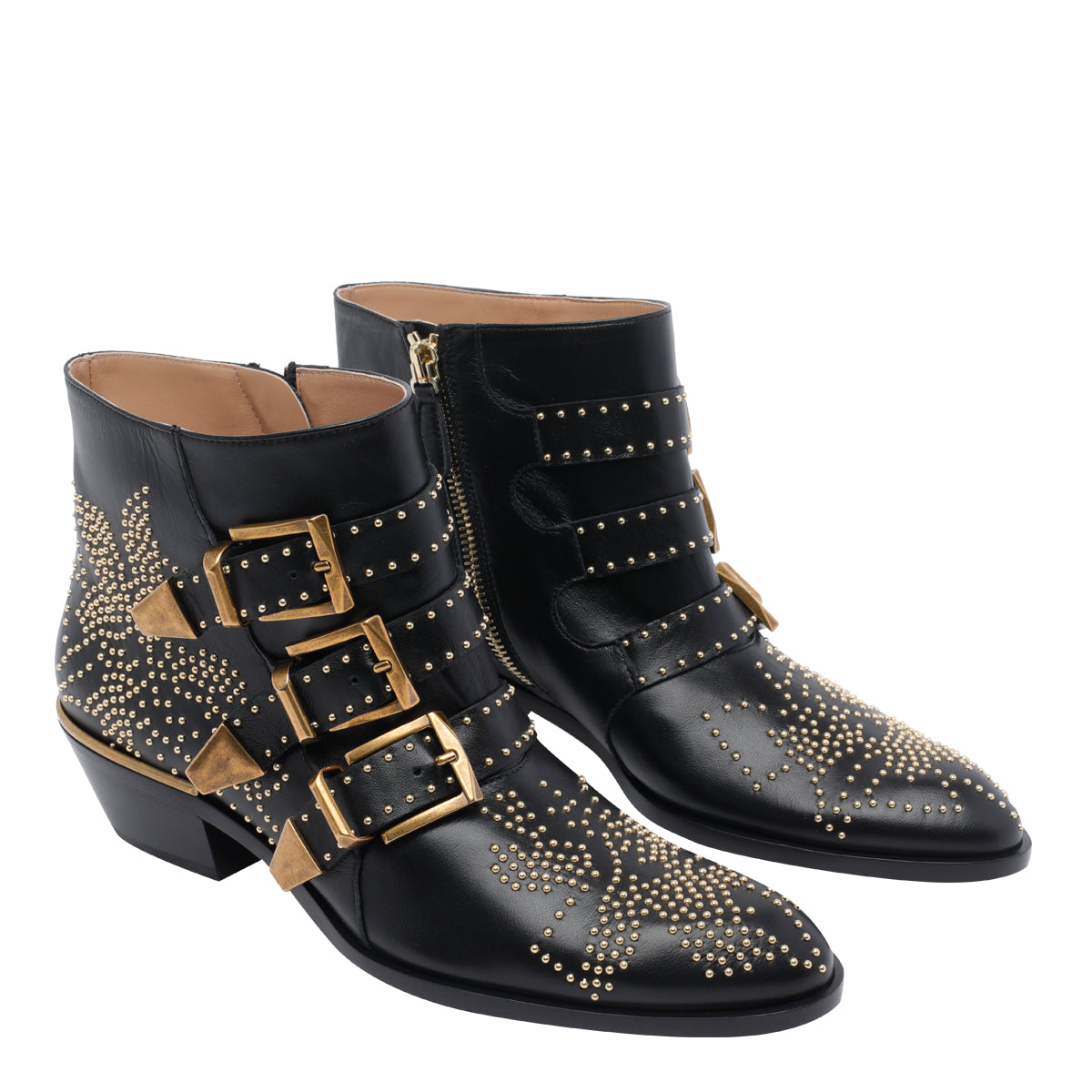 Chloè Boots Black Calf Leather/leather Sole
