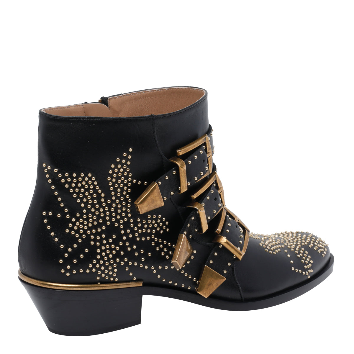 Chloè Boots Black Calf Leather/leather Sole