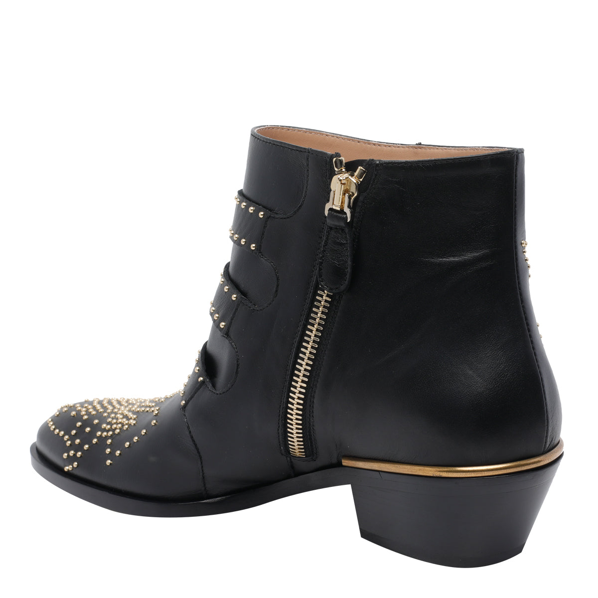Chloè Boots Black Calf Leather/leather Sole