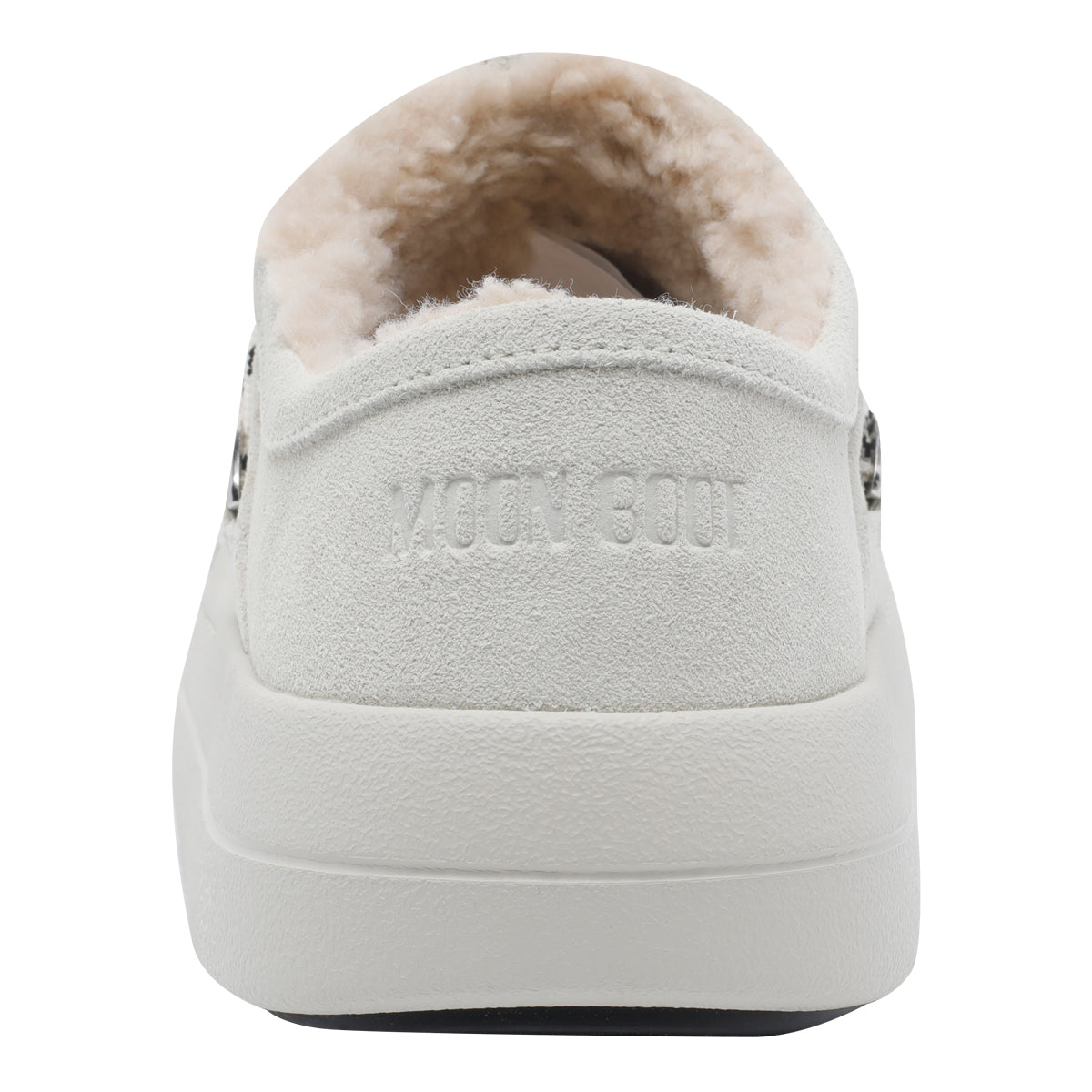 Moon Boot Sandals White Calf Leather/rubber Sole