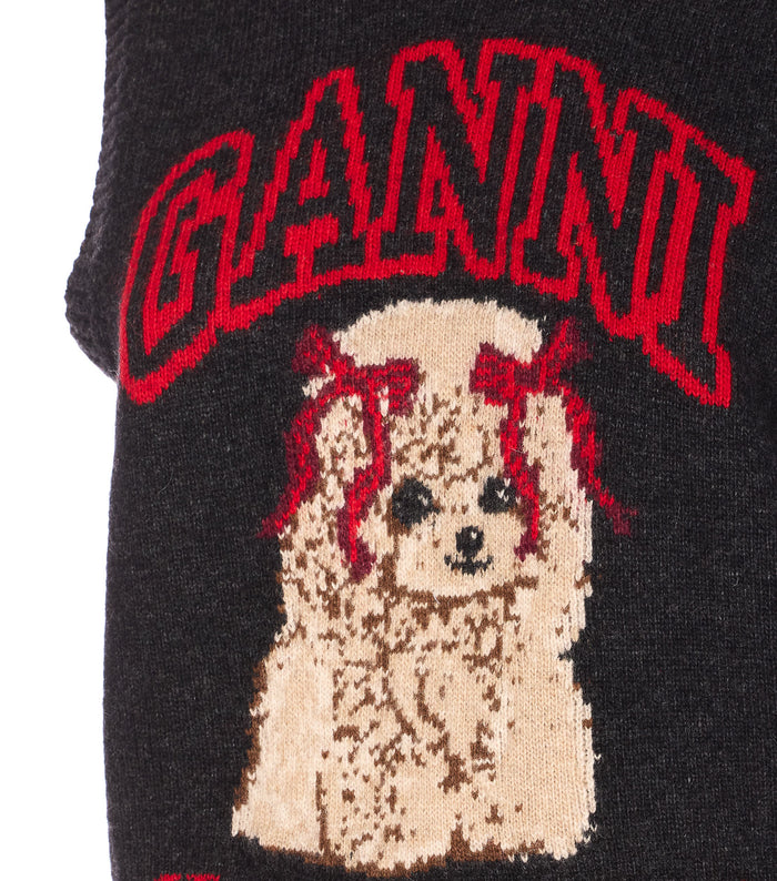 Ganni Jackets Black Wool