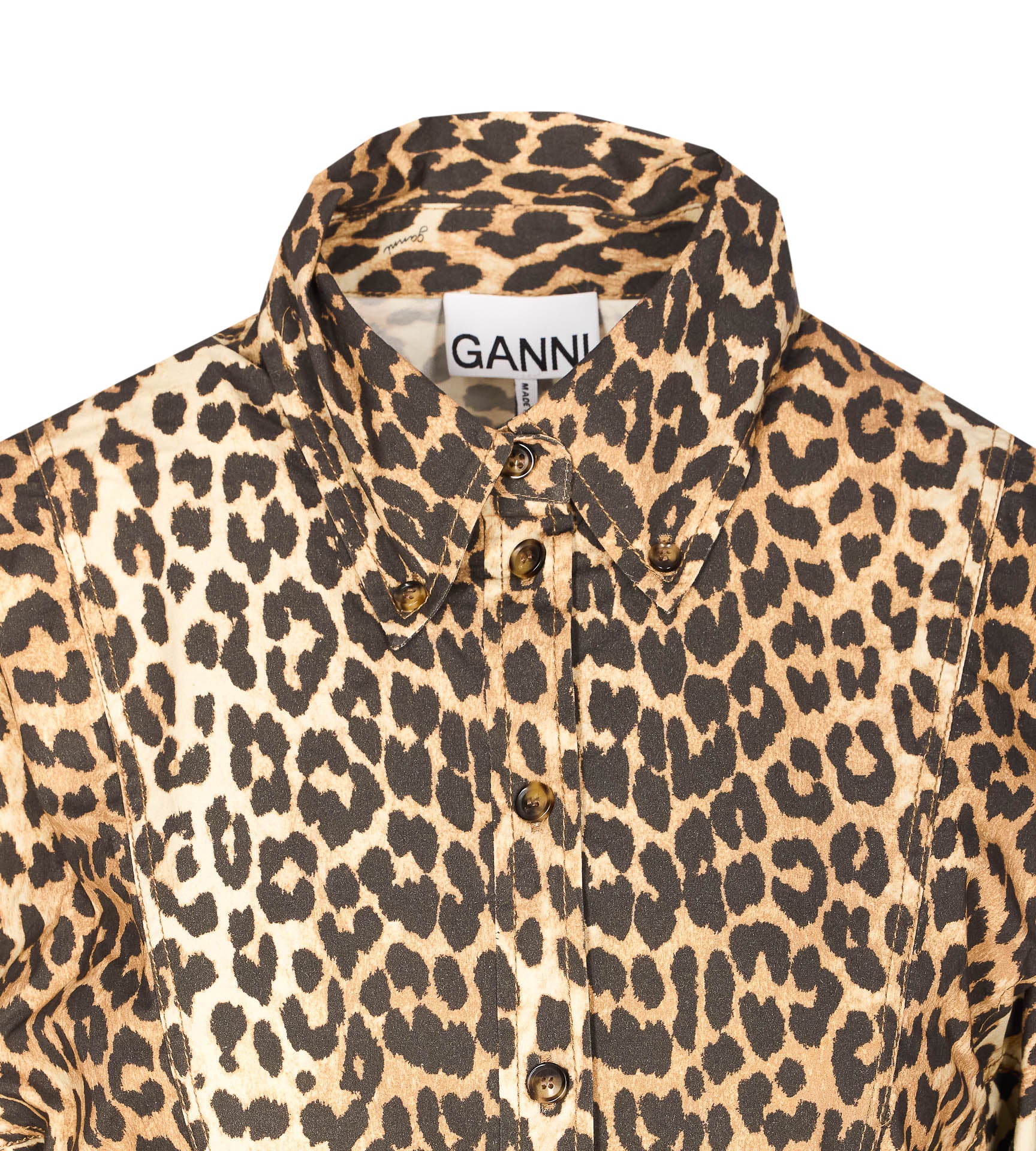 GANNI Dresses Brown Organic Cotton