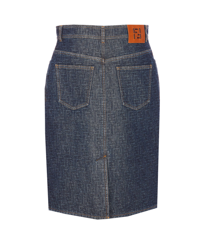Fendi Skirts Blue Cotton